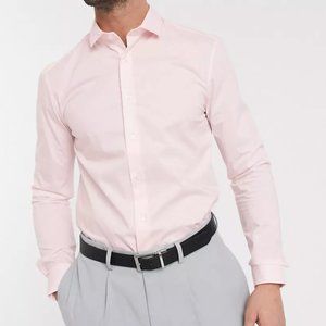 Topman pink slim fit dress shirt, XS